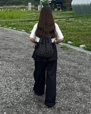 Dot Frill String Backpack