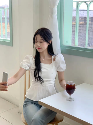 Puff Ribbon Blouse