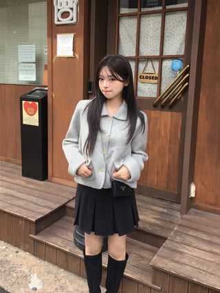 (Pleated skirt with built-in inner shorts)