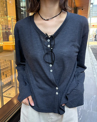 Asymmetrical Button Cardigan