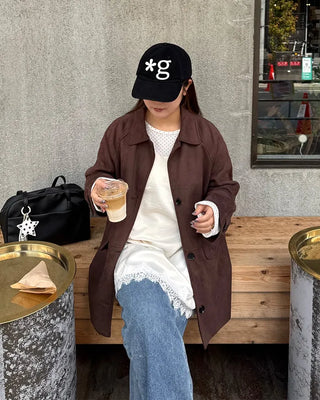 Mini polka dot pattern long-sleeved T-shirt