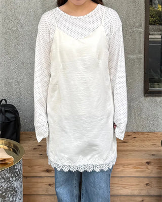 Lace mini camisole dress