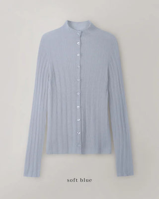 See-through knit cardigan