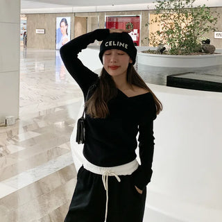 Shirred knit blouse