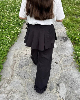 Layered ruffle skirt pants