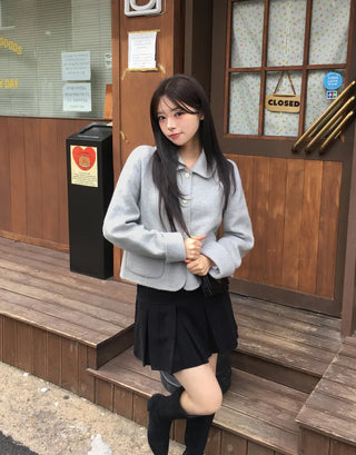 (Pleated skirt with built-in inner shorts)