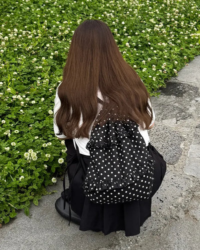Dot Frill String Backpack