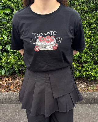 Tomato print short-sleeved T-shirt