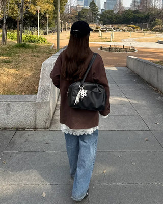 Simple square shoulder bag