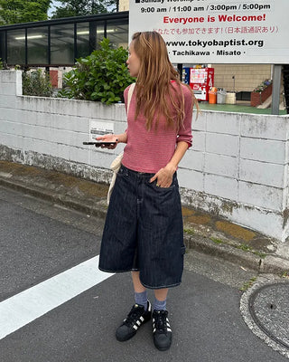 Bermuda denim pants
