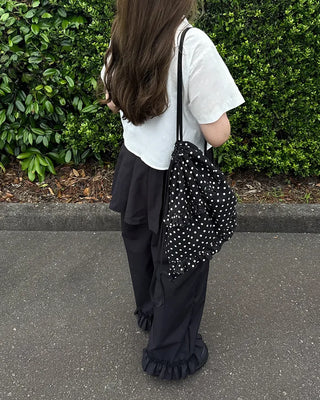 Dot Frill String Backpack