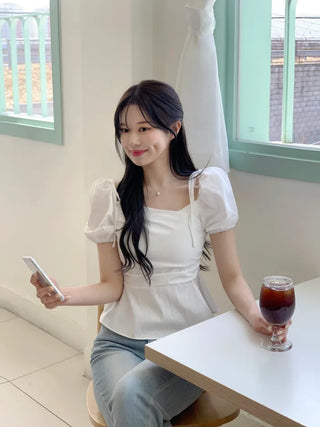 Puff Ribbon Blouse