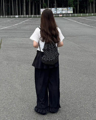 Layered ruffle skirt pants