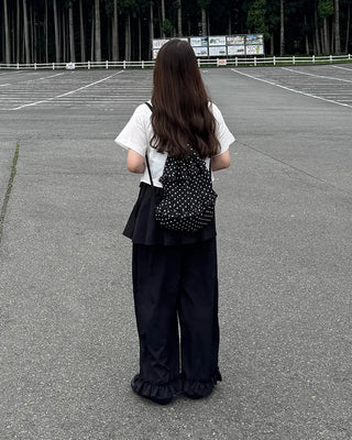 Dot Frill String Backpack