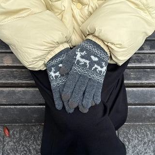 Deer print gloves (touchscreen compatible)