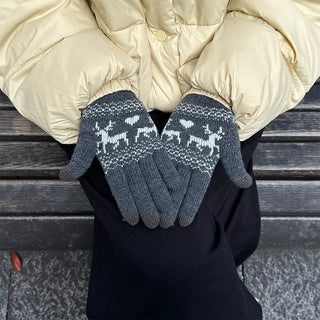 Deer print gloves (touchscreen compatible)