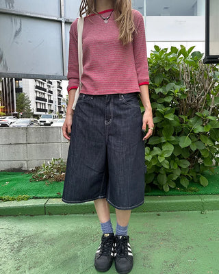 Bermuda denim pants