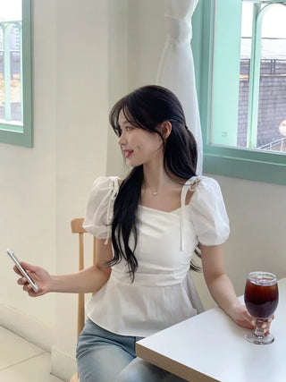 Puff Ribbon Blouse