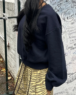 Balloon Cropped Sweatshirt
