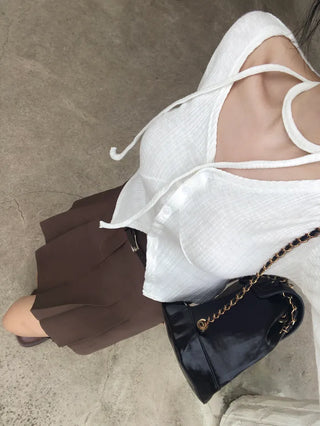 [2-Piece] Slim Tie Cardigan Set