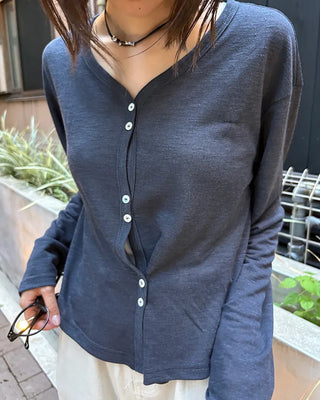 Asymmetrical Button Cardigan