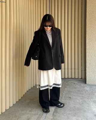 Colored clear bead necklace