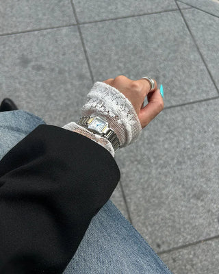 Metal band square handwatch
