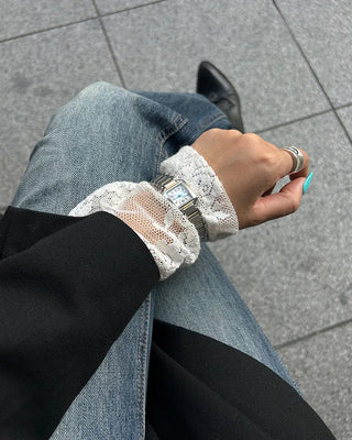 Metal band square handwatch
