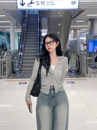 Summer slit collar cardigan (7 colors)