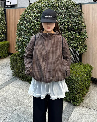 Elastic waist layered flared skirt