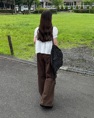Big Pocket Cotton Wide Pants
