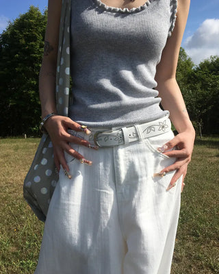 Cubic Flower Ethnic Belt