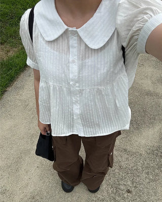 Big Pocket Cotton Wide Pants