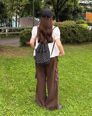 Dot Frill String Backpack