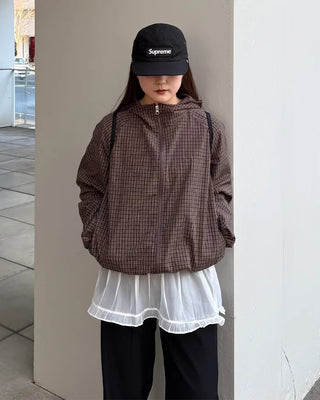 Elastic waist layered flared skirt