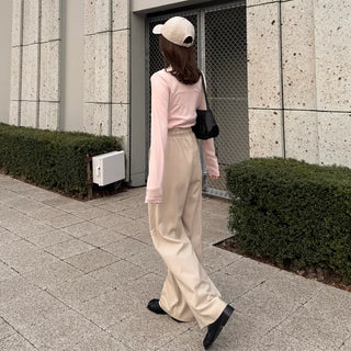Semi-Closet Fit Round Neck Cardigan