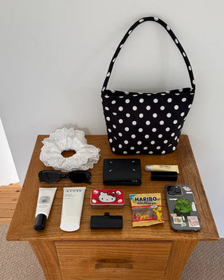 Bear Strap Set Dot Shoulder Bag
