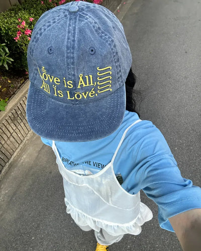 Lettering Denim Cap