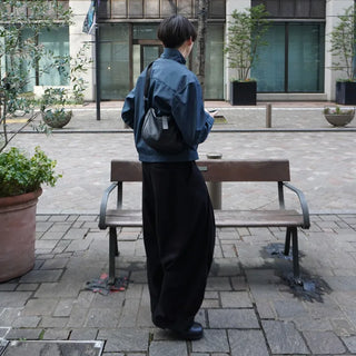 High-neck cropped blouson