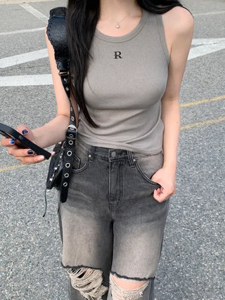 Day Slim Rib Sleeveless Top (4 colors)