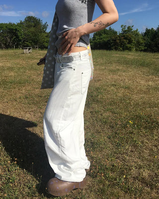 Hip Wing Stitch Summer Balloon Cotton Pants