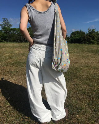 Hip Wing Stitch Summer Balloon Cotton Pants