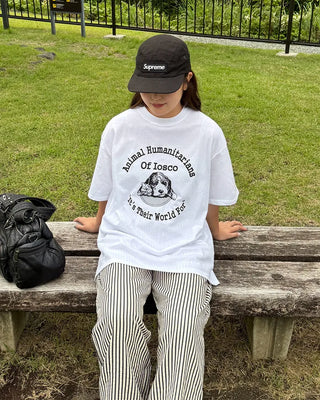 Puppy Lettering Short-Sleeved T-Shirt