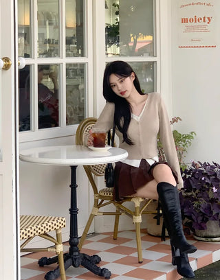 Day layered knit cardigan