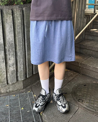 Striped midi skirt