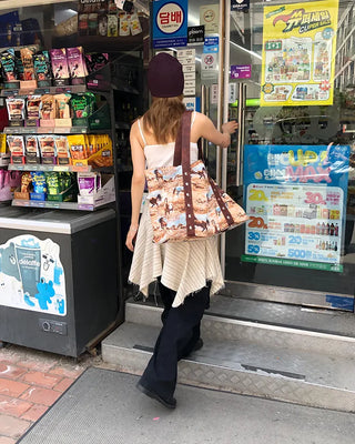Unique strap cut-off midi skirt