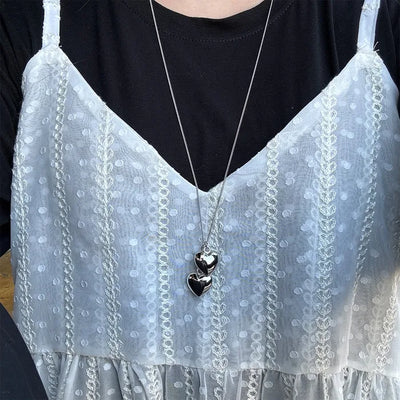 Twin Heart Chain Necklace