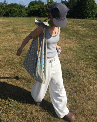 Hip Wing Stitch Summer Balloon Cotton Pants