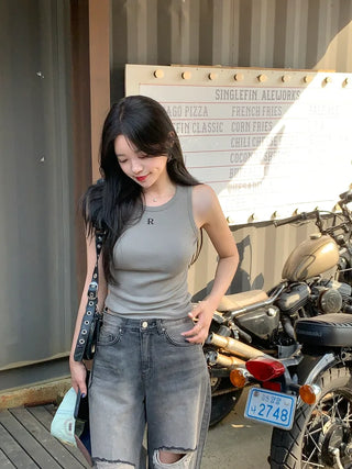 Day Slim Rib Sleeveless Top (4 colors)