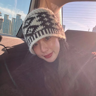 Ethnic knit beanie